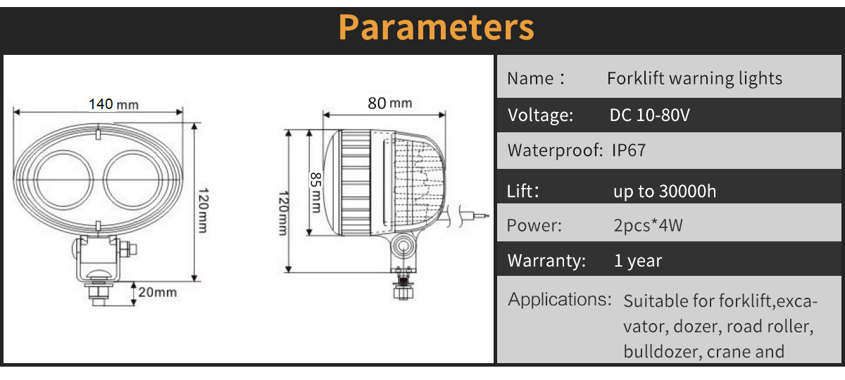 PR-SL910 forklift blue spot light